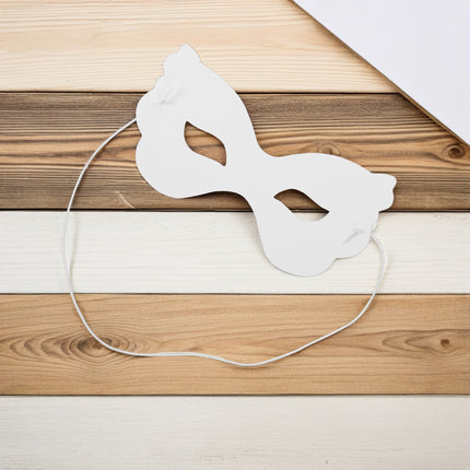 40pcs Blank Masks Diy Paintable White Paper Masks For Kids - Decorate Half Face Masquerade For Activities Halloween Costumes