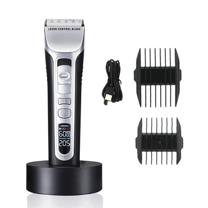 Electric Hair Clipper Unique Shaped Moving Blade Hair Trimmer LCD Display USB Rechargeable For Salon Men Hair Cutting Barber