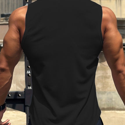 6XL Plus Size men sleeveless tank top round neck moisture absorbent sweat drying tank top suitable for summer gym sports tops
