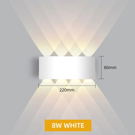 Aluminum LED Wall Lamp Waterproof IP65 interior wall light Up and Down Outdoor Garden Lights Bedroom Living Room Stairs Lighting