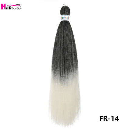 Easy Braids 26Inch Synthetic Jumbo Braids Hair Extensions Ombre Colorful Braiding Hair Pre Stretched Hair Expo City