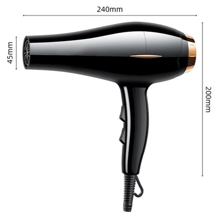 Ionic Salon Hair Dryer with Diffuser, Two Combs, Straight Styling and Fan, Quick-Drying Adjustable Temperature, Fashionable Family Style