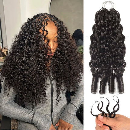Miracle Knots Crochet Hair For Braiding Burmese Curly Boho Braids 100% Raw Human Hair Extensions Feathered Human Crochet Hair