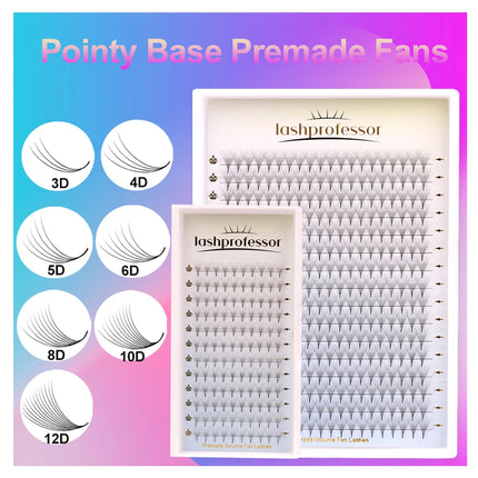 Lashprofessor Premade Volume Fans C D 0.05 0.07 Russian Premade Eyelsh Extension Super Soft Faux Mink Lash Pointy Base Eyelash