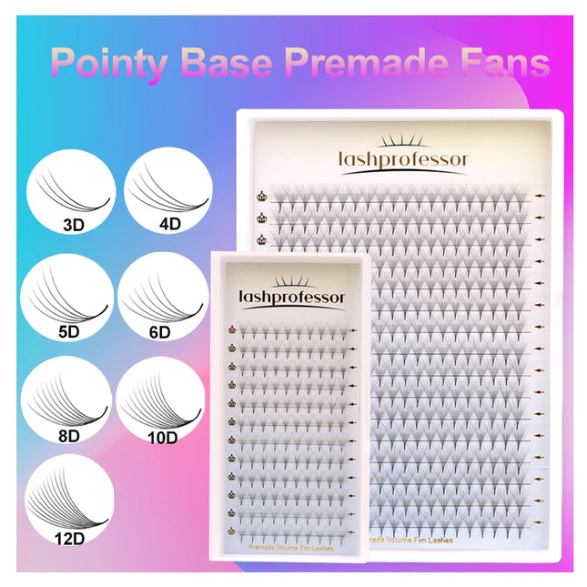 Lashprofessor Premade Volume Fans C D 0.05 0.07 Russian Premade Eyelash Extension Super Soft Faux Mink Lash Pointy Base Eyelash
