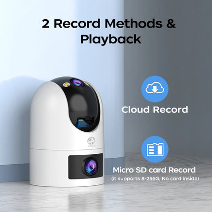 JOOAN 4K PTZ WiFi Camera Outdoor Dual Lens Dual Screen Auto Tracking HD Night Vision Security Protection CCTV Surveillance