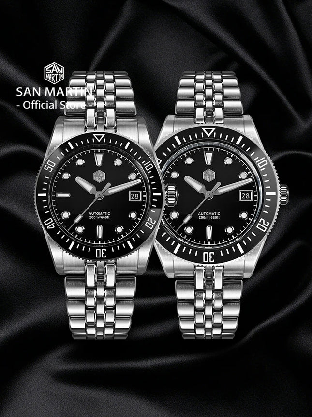 San Martin 37.5mm 40mm Classic Simple Dial Men Diver Watch Miyota 9015 Luxury Automatic Mechanical Watch Waterproof 200m SN0148