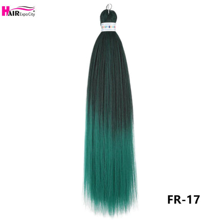 Easy Braids 26Inch Synthetic Jumbo Braids Hair Extensions Ombre Colorful Braiding Hair Pre Stretched Hair Expo City