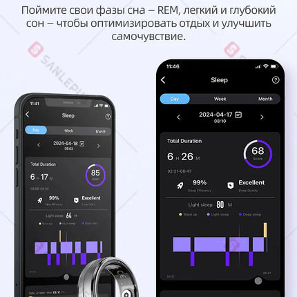 Ring for men women, pedometer, calorie counter, heart rate, sleep, oxygen and stress monitoring, compatible with Samsung,