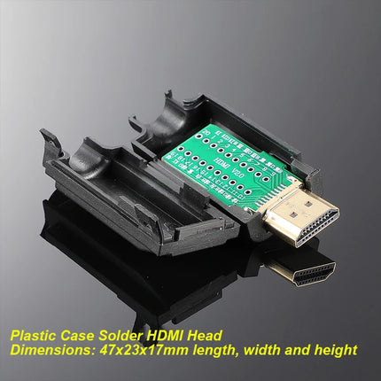 Solder-Free HDMI Male Connector Plug with Shell Kit - Easy DIY Upgrade for Repairing HDMI Cable Ends & Wires