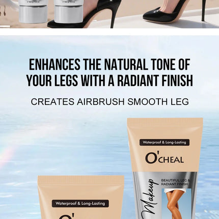 OCHEAL 100ml Beauty Leg Cream Makeup Body Coverage Long-lasting Waterproof Concealer Skin Tone Wheat Tan Brown Liquid Foundation