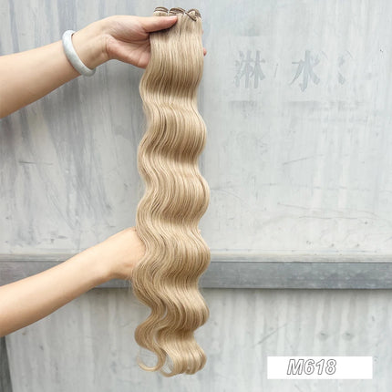 Magicae 30Inch 200g/Pc Chocolate Ombre Brown Orange Blond P27/613 Bio Body Wave Grey High Temperature Synthetic Hair Extension