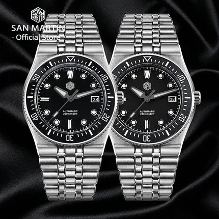 San Martin 37.5mm 40mm Classic Simple Dial Men Diver Watch Miyota 9015 Luxury Automatic Mechanical Watch Waterproof 200m SN0148