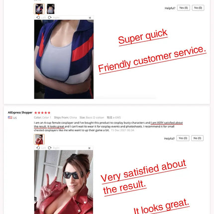 Silicone Breast Forms Realistic Fake chest Tits U-CHARMMORE  Enhancer Crossdresser Drag Queen Shemale Transgender Crossdressing