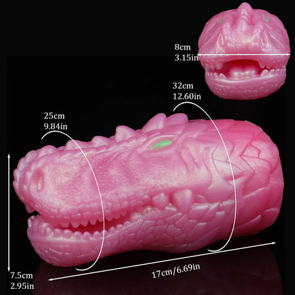 GEEBA Animal She-wolf Fantasy Two channel Penis Stroker Silicone Male Masturbator Realistic Vagina Textured Pocket Pussy Sex Toy