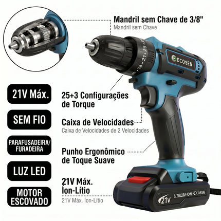 21V Impact Drill Driver Kit / Perceuse Visseuse 21V