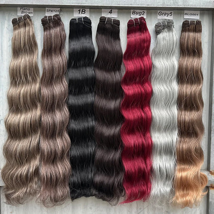 Magicae 30Inch 200g/Pc Chocolate Ombre Brown Orange Blond P27/613 Bio Body Wave Grey High Temperature Synthetic Hair Extension