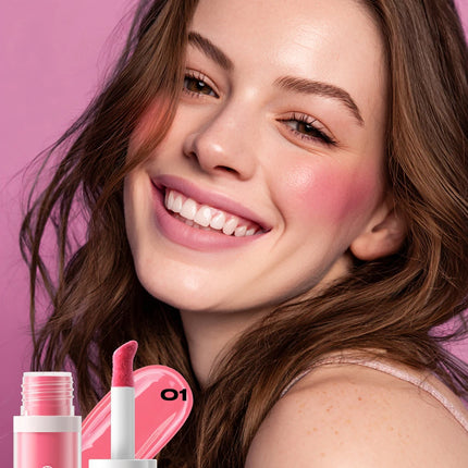 YOUNG VISION 3 Colors Lightweight Moisturizing Liquid Blush for Lips & Cheeks Highlighting & Color Showing Blush