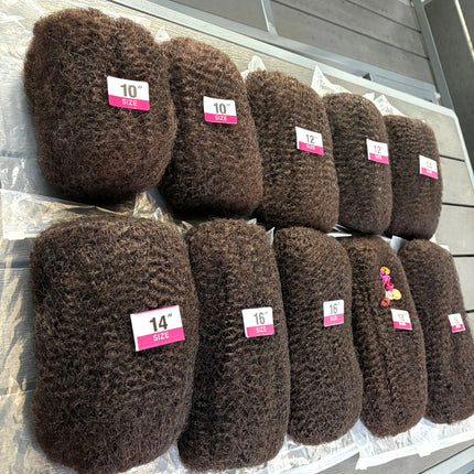 10-18Inch 4C Afro Kinky Bulk Human Hair Extensions No Weft 30 or 50g/Pack Brazilian Remy Bulk for Locs Micro Twist Braiding Hair