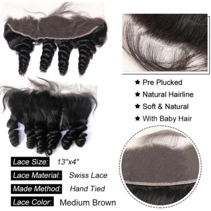 16A Lace Frontal Only 13x4 Water Wave Closure Human Hair Brazilian Lace Front Closure Deep Water Kinky Curly Straight Wave Lace