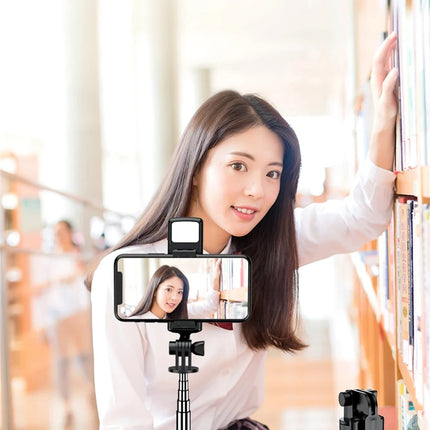 Bluetooth Selfie Stick Tripod Desktop Stand, Phone Holder, Wireless Remote Shutter, for iPhone Android, Option with Fill Light