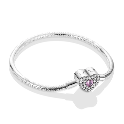 925 Sterling Silver Bracelets 17-20CM Original Leaf Clover Butterfly Heart Bracelet Fit DIY Charms Beads Fashion Women Jewelry