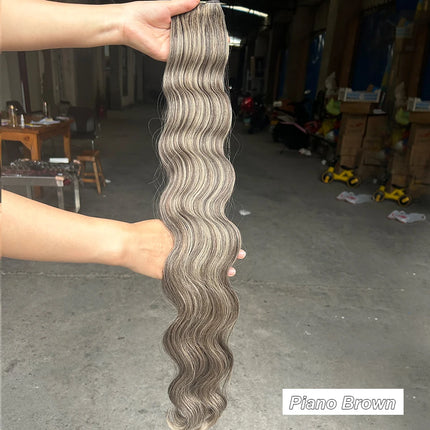 Magicae 30Inch 200g/Pc Chocolate Ombre Brown Orange Blond P27/613 Bio Body Wave Grey High Temperature Synthetic Hair Extension