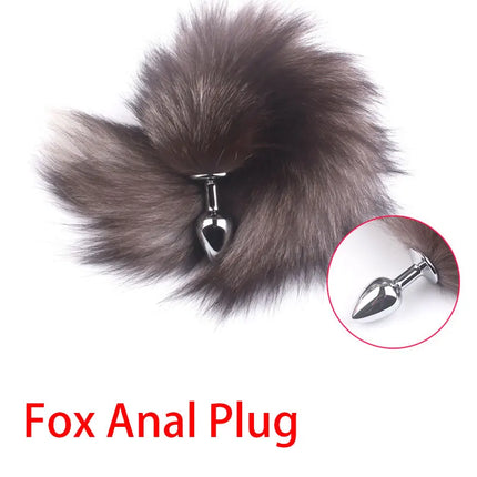 Sexy Fox Tail Anal Plug Anal Toy For Women Adult Sex Product Men Butt Plugs Stainles Steel Anal Plug Cosplay Sex Toys For Couple