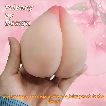 "Juicy Peach" Realistic Silicone Masturbator for Men – Squeezable Adult Sex Toy for Stress Relief