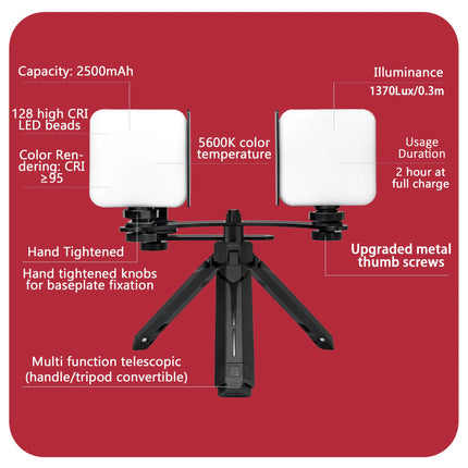 HERA Photography Light MK019 Filling Lamp for Photos And Videos Flashlight Colorimetry Tool MK-019