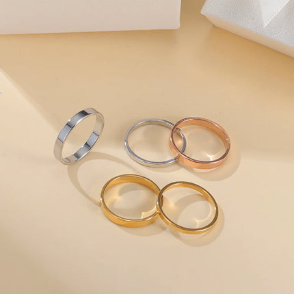 Skyrim Stainless Steel Minimalist Rings for Women Men Fashion Simple Finger Ring Anniversary Jewelry Gift Wholesale