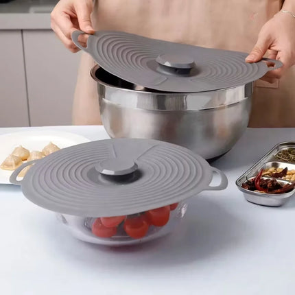 Silicone Bowl Lids, Microwave Splash Lids, Reusable Heat-Resistant Lids, Suitable for Bowls, Plates, Pots, Pans, Stove Tops, Ove