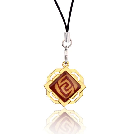 Genshin Impact Hanging Rope Pendant Keychain Eye Of God Seven Elements Double Sided Glass Pendant Keyring Cell Phone Charm
