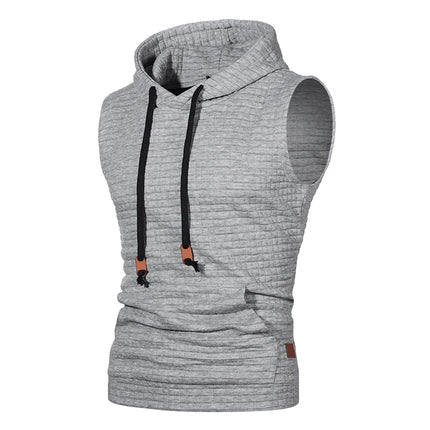 Women's Sleeveless Shirts Hooded Sports Fitness Tops Loose Quick-Drying Breathable Casual Running Yoga Tank Top