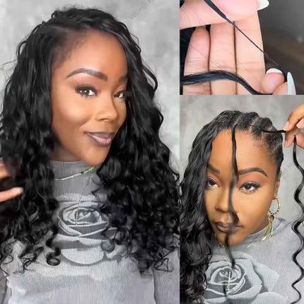 Body Wave Feathered Human Crochet Hair For Braiding Boho Braids 100% Raw Human Hair Extensions Miracle Knots Crochet Human Hair