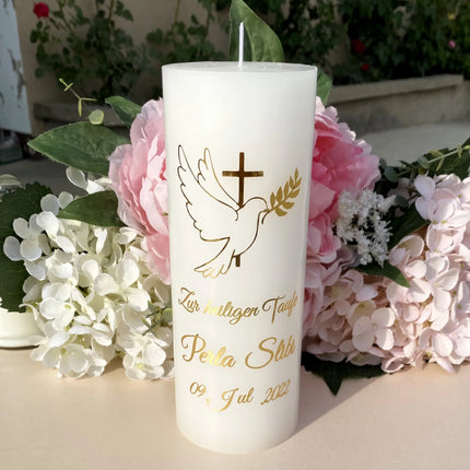 Zur Taufe alles Liebe German Custom Holy Baptism Decorations Gift Candle decorations Vinyl Decals Stickers ( Candle not included