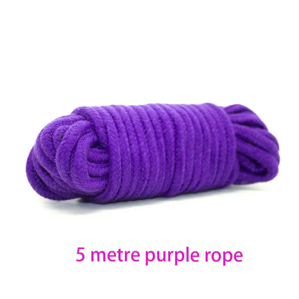 5M Soft Cotton Bondage Rope 4Color Durable Shibari Rope for Intimate Play Knotting Sex toy for Couple Slave GAmes