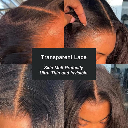 Brazilian Straight Human Hair Bundles with Frontal Closure 100% Virgin Hair Straight Weave 3 Bundles with 13x4 Lace Frontal Hair