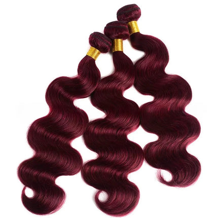 Royal 99j Burgundy Colored Body Wave Human Hair Bundles Brazilian Wavy 1/3/4 Bundles Human Hair Colored Read Brown Hair Bundles