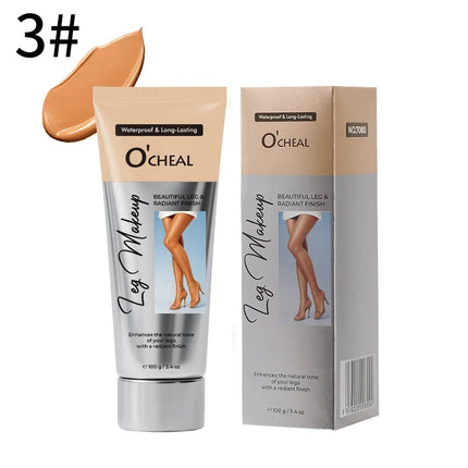 OCHEAL 100ml Beauty Leg Cream Makeup Body Coverage Long-lasting Waterproof Concealer Skin Tone Wheat Tan Brown Liquid Foundation