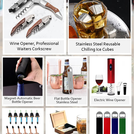 Wine Opener, Professional Waiters Corkscrew,  Bottle Opener and Foil Cutter Gift for Wine Lovers