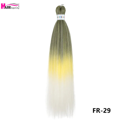 Easy Braids 26Inch Synthetic Jumbo Braids Hair Extensions Ombre Colorful Braiding Hair Pre Stretched Hair Expo City