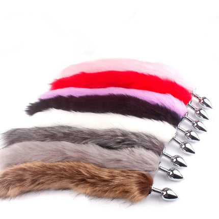 Sexy Fox Tail Anal Plug Anal Toy For Women Adult Sex Product Men Butt Plugs Stainles Steel Anal Plug Cosplay Sex Toys For Couple