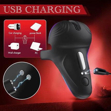 Penis Cock Ring Vibrator for Men Wireless Testicle Stimulator Male Remote Control Glans Massager Masturbator Sex Toy for Men 18+