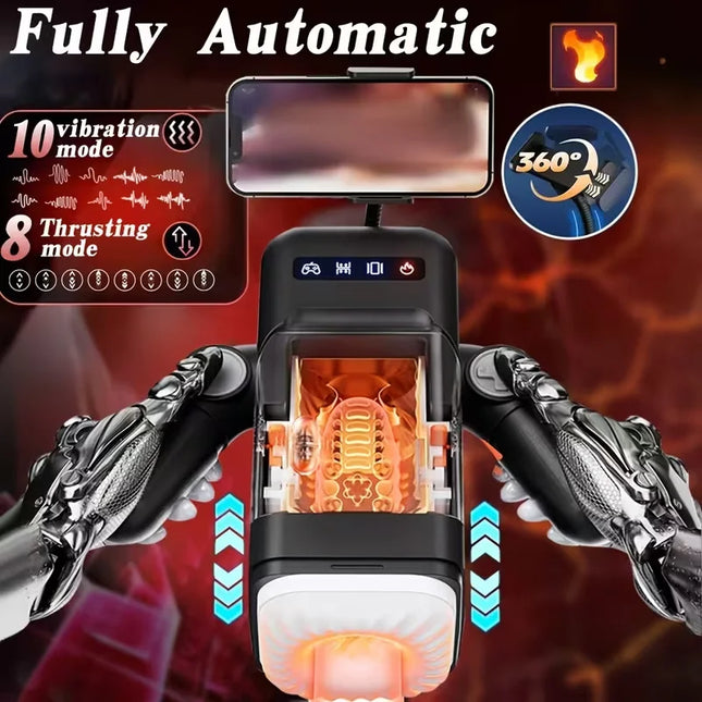 Automatic Thrusting Male Masturbator Cup Handheld Blowjob Pocket Pussy Strong Stroker Real Pocket Pussy Adult Sex Toys for Men