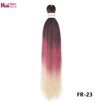 Easy Braids 26Inch Synthetic Jumbo Braids Hair Extensions Ombre Colorful Braiding Hair Pre Stretched Hair Expo City