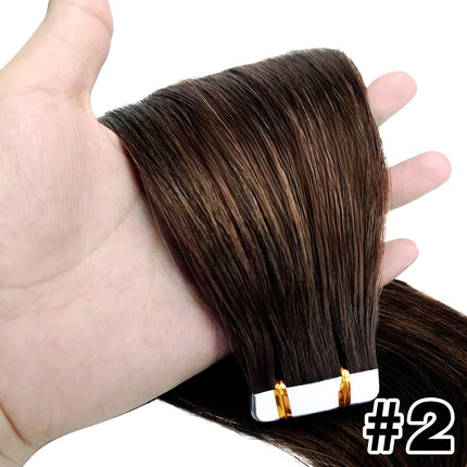 Straight Tape in Human Hair Extension for Women High Quality Brazilian Human Hair Adhesive Tape in Hair Skin Weft Hair Extension