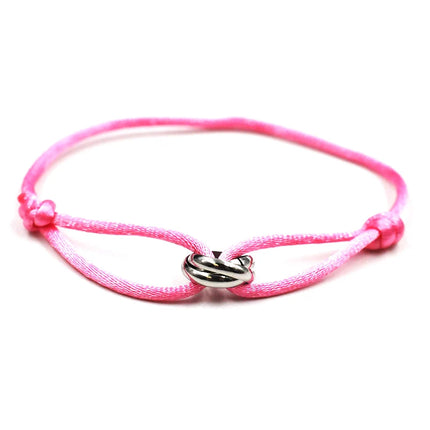 Zalman Wholesale GDS888 Luxury Unisex Bracelet 3 Metal Buckle Hand Chain Adjustable Men's Rope Bracelet for Women Jewelry Gifts