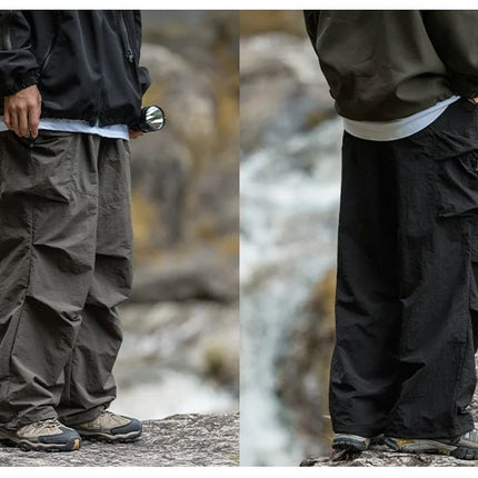 New Trendy New Men's Spring/Summer Breathable Outdoor Cargo Parachute Pants Leisure Hiking Mountaineering Water-resist Pants