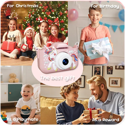 Vyvylabs 2026 Upgraded Mini Kid Photo Camera with Music 1080P Digital Video Camera Festival Birthday Gifts for Girls and Boys